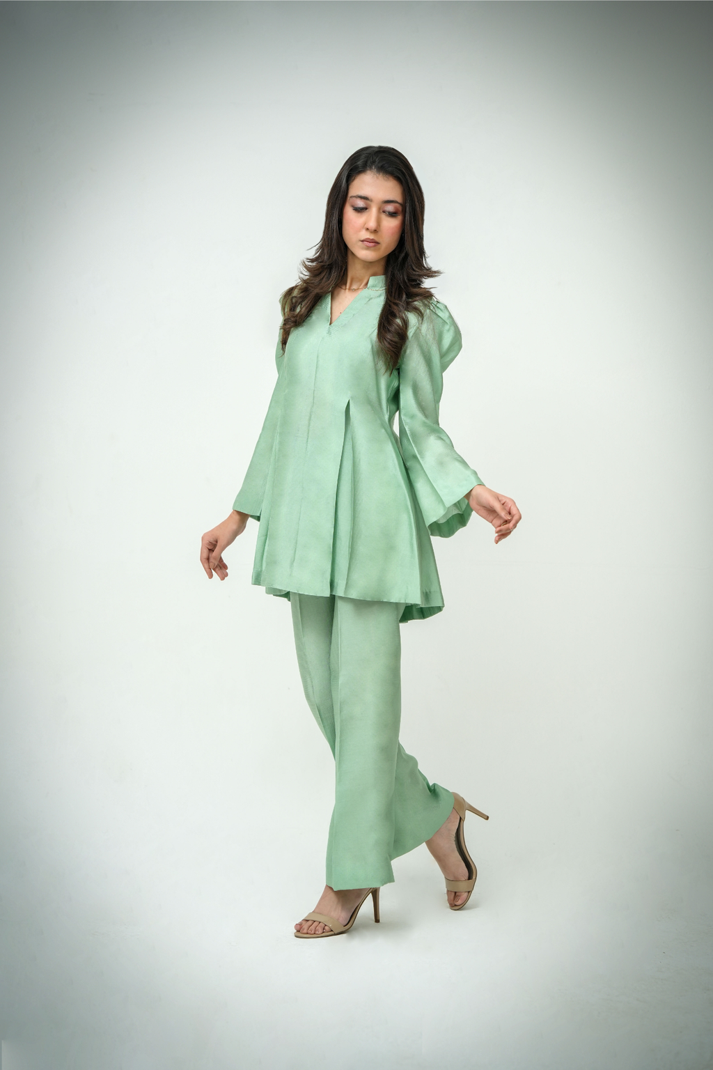 Sage Peplum Set