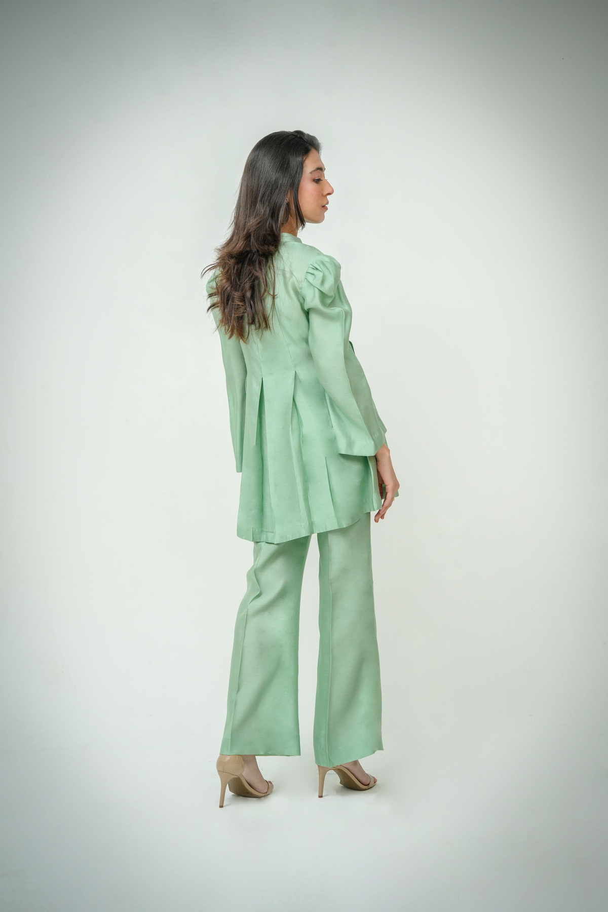 Sage Peplum Set