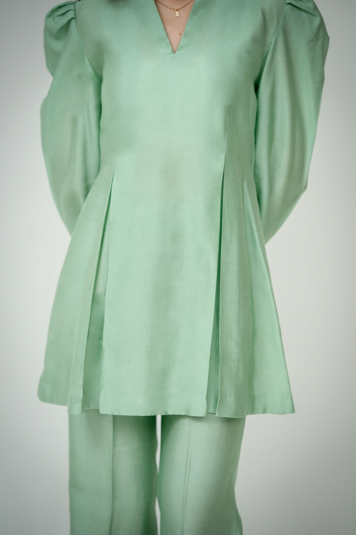Sage Peplum Set